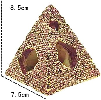 ＫＬＫＣＭＳ Декорация на Аквариума Пирамида Статуя, Египетските Пирамиди Каменна Статуя Скрывающаяся Пещера Декоративна естествена