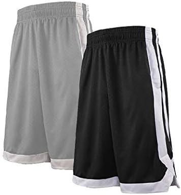 Мъжки Баскетболни шорти TOPTIE с джобове, 2-Хцветные Спортни къси Панталони за отдих, Спортни къси Панталони за възрастни