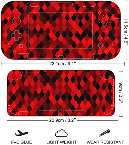 Червен Полутоновый Мащабен Модел Pretty Pattern Skin Sticker Full Wrap Skin Защитен Стикер за кожата за Ключа
