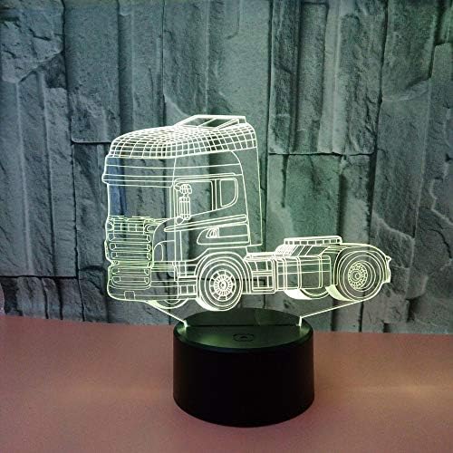 Jinnwell 3D Автомобил, Камион, лека нощ Лампа Илюзия 7 Цвята Смяна на Сензорен Прекъсвач Тенис на Маса, Украса Лампи