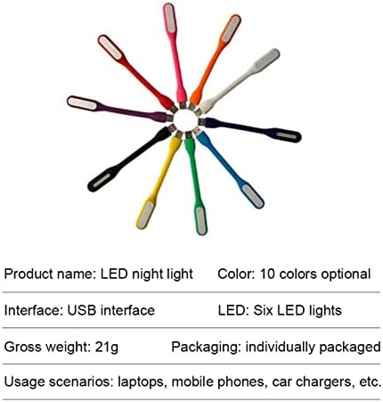 GORS 50 бр. Мини USB led Лампа Гъвкави led Интерфейс за зареждане на Съкровища Преносима Лампа Ръчно Творчески Нощна