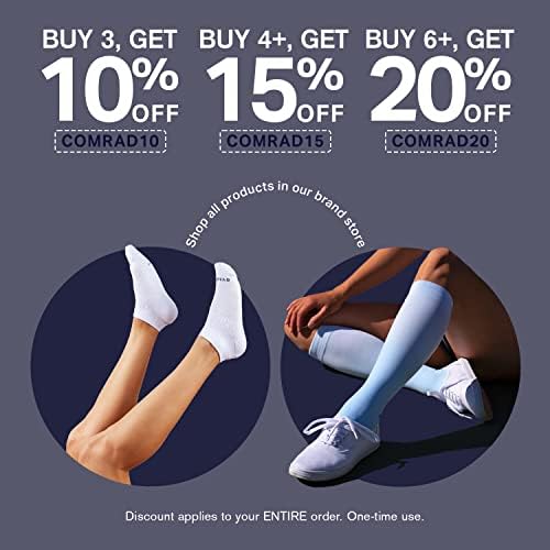 Компресия чорапи Comrad до коляното - Тънки Дишащи Поддържащи Чорапи Премиум-клас за бременни, спортисти и много Други