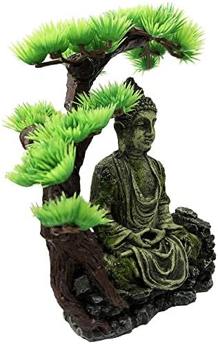 Украса за статуи на буда в аквариума SLOCME - Дърво осигурява сянка и подслон за статуи на Буда, украса за статуи в аквариума