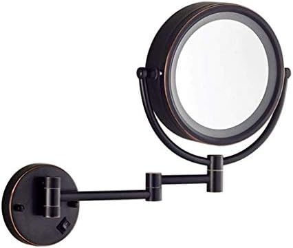 RFXCOM Тоалетен огледало, Огледало За Грим Тоалетен Огледало С Led Осветление Монтиране на 7-Кратно Увеличение на Двустранно 360 ° Завъртане Выдвижное Козметично Огледа?