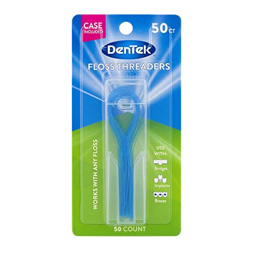 Нитевдеватели за зъбни конци DenTek | За тиранти, стоматологичен протези и импланти | 50 броя (опаковка от 6 броя)