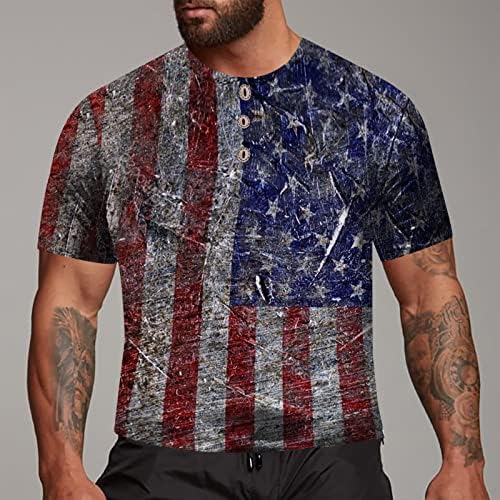 Bmisegm Летни Мъжки Ризи с Флага на сащ, Патриотическая Тениска с Къс Ръкав на Деня на Независимостта, Мъжка Тениска