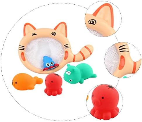 Toyvian 1 Комплект Детски Водни Играчки, Лъжички за вода във формата на Котка, Пластмасова Играчка За Риболов, Плуване,
