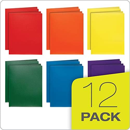 Оксфордские 2 Джоба папки, Здрав Пластмасов куфар, с Размер за писане, различни цветове, на 2 броя всяка (синя, Зелена,