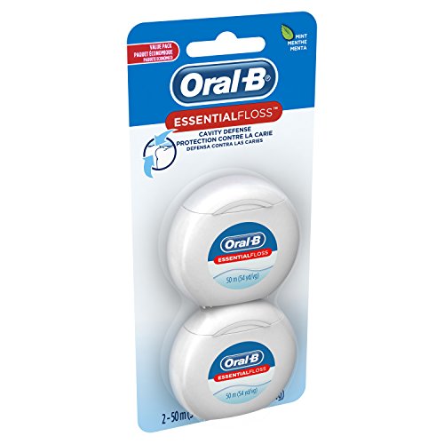 Конец за зъби Oral-B EssentialFloss За защита на устната кухина, 50 М, 2 опаковки
