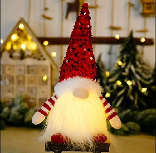JR - Коледна украса за помещения -Коледни Джуджета с подсветка, Шведски Малки Настолни Украса, Led,Коледна Декорация,Украса